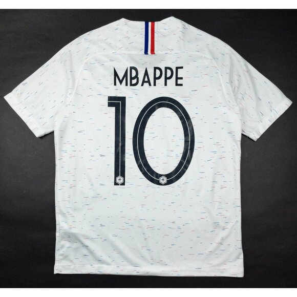 France FFF Mbappe World Cup Soccer Jersey Men's Small White Red Blue World Cup - Picture 2 of 15